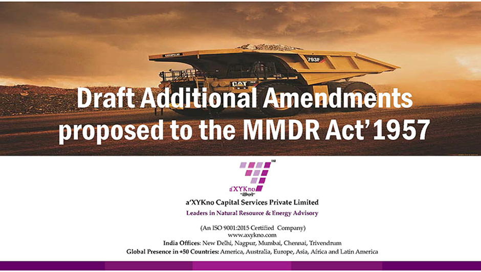 Feb 2021:Draft Additional Amendments proposed to the MMDR Act’1957 